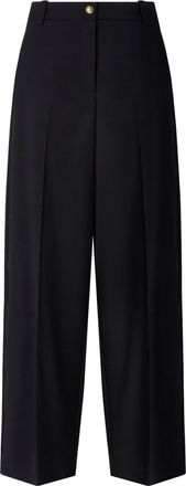 Pinko Wool-Blend Diagonal Weave Barrel Fit Pants