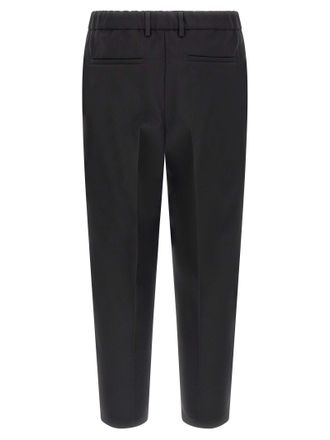 Jil Sander Technical Gabardine Trousers - Black