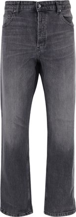 Just Cavalli Black Washed Stretch Cotton Five-Pocket Jeans
