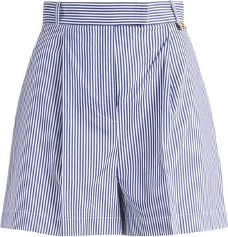 Elisabetta Franchi Short Shorts - Dames - Bermuda - Blauw - L - Katoen - Korte Broeken