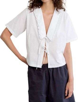 A Bronze Age Marinero Top In White Solstice
