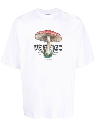 Marcelo Burlon graphic-print organic-cotton T-shirt - White