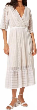 Apricot Shimmer Kimono Midaxi Dress In Cream