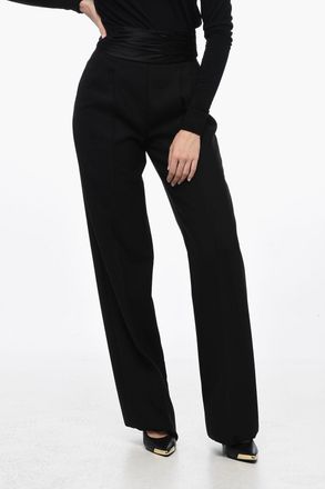 LaQuan Smith Pantalone Sartoriale a Doppia Pinces con Fusciacca LaQuan Smith