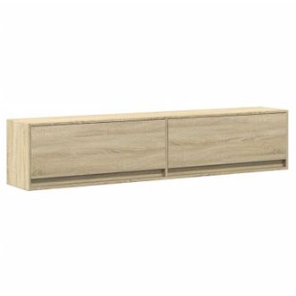 vidaXL Vidaxl - Mueble De Tv De Pared Con Led Roble Sonoma 180x31x38 Cm