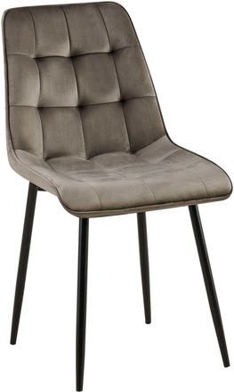 Clp Silla de comedor con patas de metal y asiento de Terciopelo Antracita