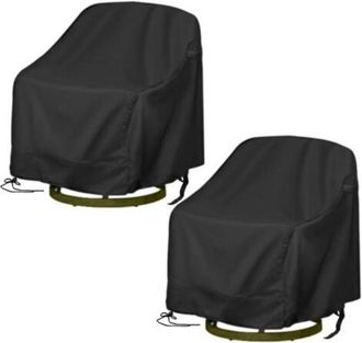 OEM Fundas Protectoras Para Tumbonas Giratorias De Jard&iacute;n - Juego De 2, Tejido 420d Impermeable Y Resistente Para Muebles De Patio
