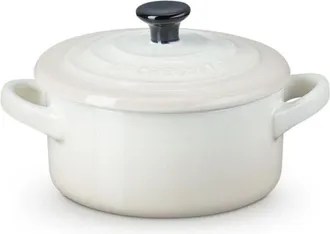 LE CREUSET Mini Cocotte Rotonda in Gres Vetrificato 250ml 10cm Bianco