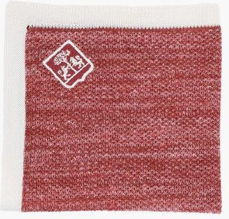 Corneliani Linen and Silk Pocket Square with Contrasting Edge size Unica