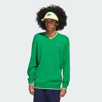 adidas adidas Performance Mens Originals Cashmere Knit Sweater - Green - Size Medium