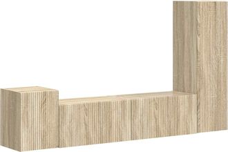 vidaXL Conjunto De Mueble De Tv 4 Uds. Roble Sonoma Vidaxl