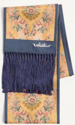 Valentino Garavani Scarf Bandeaux Apr&egrave;s LHiver In Seta Con Frange Uomo MULTICOLOR UNI