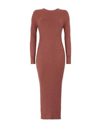 8 by YOOX RIB-KNIT L/SLEEVE MIDI DRESS