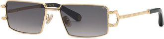 Philipp Plein SPP245 0300 Womens Sunglasses Gold Size 58