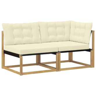 vidaXL Unidades De Sof&aacute; Seccional Con Coj&iacute;n Blanco 162,5 X 83 X 73 Cm Vidaxl