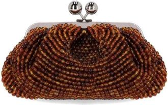 Max Mara Pasticcino Eschimo Small Clutch - Dames - Clutches - Bruin - ONE Size - Polyester - Tassen