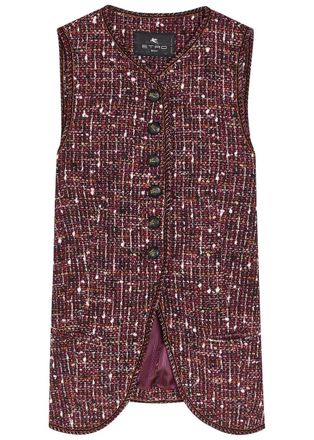 Etro Patterned Boucl&eacute; Gilet - Multicoloured 1 - 42 (UK10 / S)