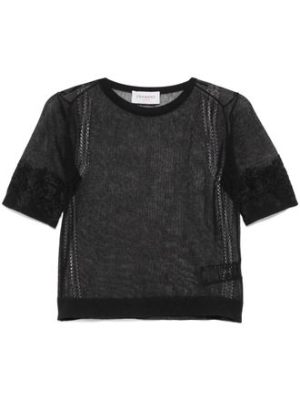 Ermanno Scervino sheer T-shirt - Black