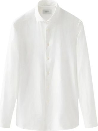 Eton Lange Mouwen Overhemd - Heren - Zakelijke Overhemden - Wit - 4XL - Katoen - Overhemden