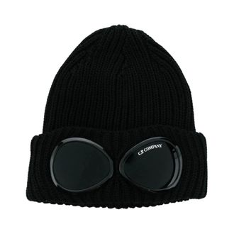 C.P. Company Beanies, male, Black, Size: ONE SIZE Goggle Beanie