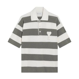 Ami Short Sleeves Polo - female - Ami Paris - Polo Shirts - Multicolor - M - Tops