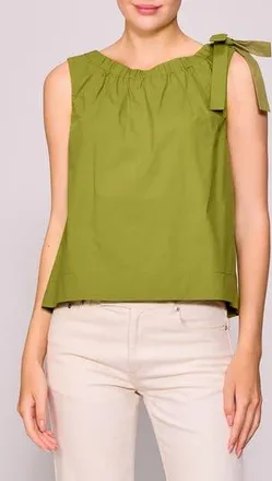 Melloday Tie Shoulder Sleeveless Top in Green Apple at Nordstrom Rack, Size X-Small