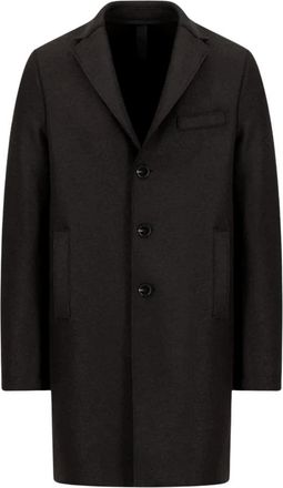 Harris Wharf London Boxy Pressed Wool Coat - Heren - Mantel - Bruin - 2XL - Wol - Jassen