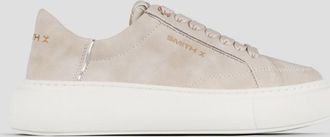 Alexander Smith Pearl Woman in ivory suede and copper laminated details