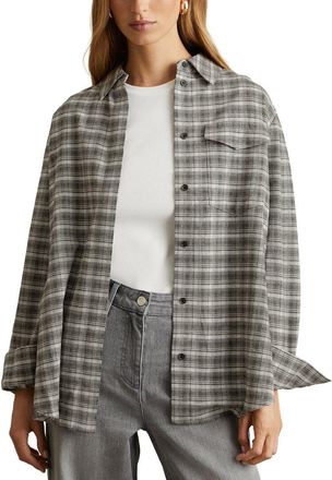 Reiss Lorena Check Wool-Blend Shirt