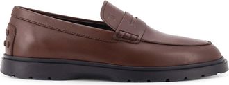 Tod's Ibrido Leather Loafers-Uomo