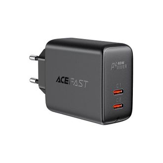 OEM Cargador De Pared 2x Usb-c 40w Pps Pd Qc 3.0 Afc Fcp Negro