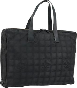 Chanel Pre-owned Handbags, female, Black, Size: ONE SIZE Pre-owned Nylon Handbag