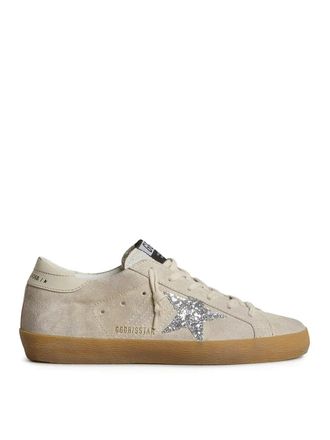 Golden Goose Glitter Star Leather Heel Sneakers