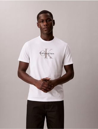 Calvin Klein Jeans Calvin Klein Mens Monologo Tee - Open White - 2XL