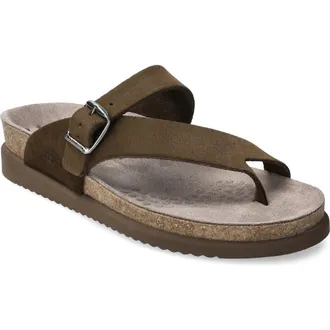 Mephisto Helen Toe Loop Sandal in Moss at Nordstrom, Size 11