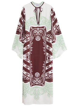 Lug von Siga Lug Von Siga Lilah Printed Satin Maxi Dress - Red - 38 (UK10 / S)