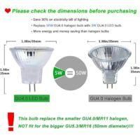 OEM Bombillas Led Mr11 Gu4 De 12 V, Blanco Fr&iacute;o 6000 K, 4 W (equivalente A Una L&aacute;mpara Hal&oacute;gena De 40 W), 500 L&uacute;menes, &Aacute;ngulo De Haz De 120&deg;, Bombillas Le