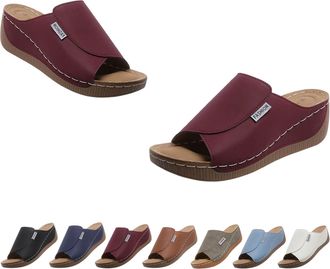 Generic Orthopedic Wedge Sandals for Women 2026 Comfortable Solid Color Platfor Sandals with Arch Wide Width Comfort, Breathable Open Toe Casual Walking Vacat