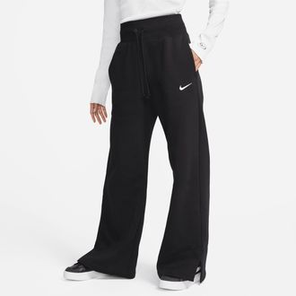 Nike Womens Nike Sportswear Phoenix Fleece High-Waisted Wide-Leg Sweatpants in Black | DQ5615-010