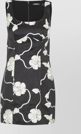 Rotate floral sleeveless dress fitted silhouette