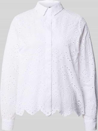 Pieces Regular Fit Langarmbluse aus reiner Baumwolle Modell VILDE in Weiss, Gr&ouml;&szlig;e XL