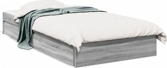 vidaXL Cama Con Cajones Madera Ingenier&iacute;a Gris Sonoma 90x200 Cm Vidaxl