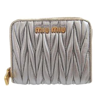 Miu Miu Pre-owned Wallets, female, Yellow, Size: ONE SIZE Pre-owned Quilted Coin Pouch