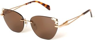 Blumarine Zonnebril Gepolijst Koperachtig Goud