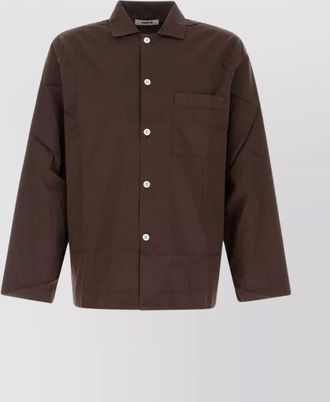 Tekla long sleeve poplin shirt with chest pocket