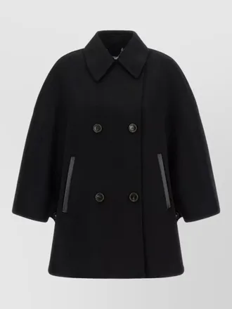 Max Mara mxaospite cape double breasted wide sleeves