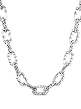 David Yurman Collana a catena DY Madison in argento sterling con diamanti (11mm)