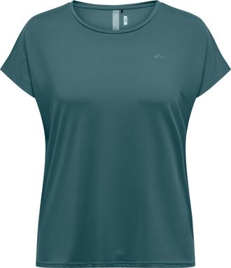 Only Play Funktionsshirt ONLY PLAY ONPAUBREE SS LOOSE TRAIN TEE CURVY NOOS, Damen, Gr. 48/50, mediterranea, Jersey, Obermaterial: 88% Polyester, 12% Elasthan, u