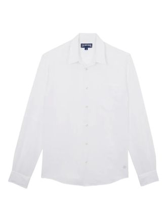 Vilebrequin patch-pocket shirt - men - Linen/Flax/Cotton - XXXL - White
