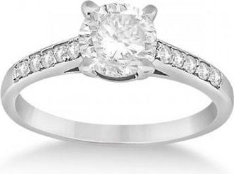 Allurez Cathedral Pave Lab Grown Diamond Engagement Ring Setting Palladium (0.20ct)